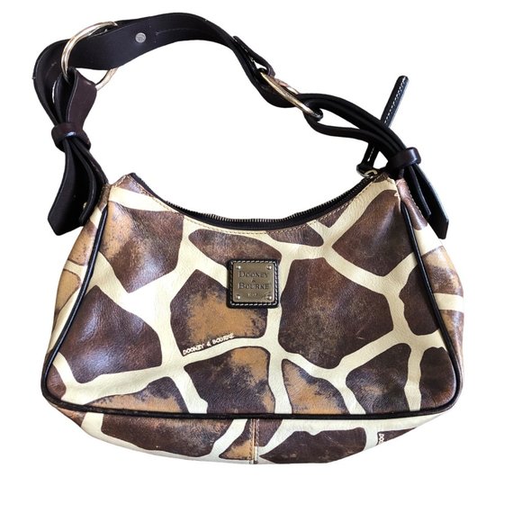 Dooney & Bourke Giraffe Safari Print Hobo Designer Handbag - Picture 1 of 11